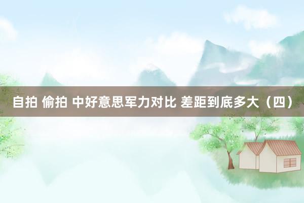 自拍 偷拍 中好意思军力对比 差距到底多大（四）